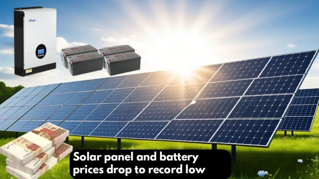 Solar panel and battery prices drop to record low in Pakistan.